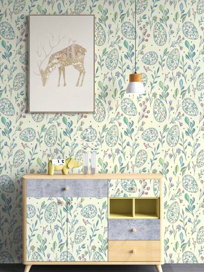 SUPSTICKER Roll Of Tropical Botanical Leaf Pattern Home Wallpaper, Self Adhesive Waterproof Wear Resistant Peel Stick Removable, Can Be Living Room Bedroom ative Wand Remodeling Beautification Renovation Stickers Panels, Paper, Wallpapers, ation Items Refresh Your Home, Festival Birthday Graduation view 9