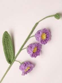 1pc Crochet Lily-Of-The-Valley Flower, Thanksgiving Gift, Gift, Home Decor, Valentine's Day Gift, Teacher's Day Gift, Gift For Her, Valentine Day, Gift Gifts Birthday Graduation,Garden Decor,Outdoor Plant,Gardening,Fake Flowers Christmas Decorations Room Decor Christmas