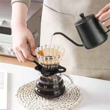 1PC Range Server Clear Range Server Clear Glass Coffee Server For Drip Coffee Maker, Standard Glass Coffee Carafe, Coffee Pot With Lid, Clear, 01 360ml(12oz) Pour Over Coffee Maker Back To School