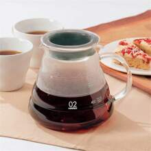 1PC Range Server Clear Range Server Clear Glass Coffee Server For Drip Coffee Maker, Standard Glass Coffee Carafe, Coffee Pot With Lid, Clear, 01 360ml(12oz) Pour Over Coffee Maker Back To School