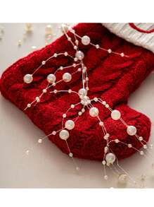 1 pieza Guirnalda de perlas falsas de 150 cm, decoración DIY para ramos de flores, centro de mesa para bodas, decoración del hogar, decoración de habitaciones, decoración de paredes, regalos de cumpleaños, graduación, decoraciones navideñas