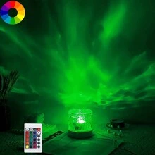 1 Miếng Led Trang trí Đa chức năng Điện usb Đèn chiếu , Miền bắc Ánh sáng Và Đổi màu Đèn ngủ Máy chiếu Với điều khiển từ xa Đối với Phòng khách Và Phòng ngủ - màu đen - Xem 10