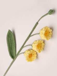 1pc Crochet Lily-Of-The-Valley Flower, Thanksgiving Gift, Gift, Home Decor, Valentine's Day Gift, Teacher's Day Gift, Gift For Her, Valentine Day, Gift Gifts Birthday Graduation,Garden Decor,Outdoor Plant,Gardening,Fake Flowers Christmas Decorations Room Decor Christmas