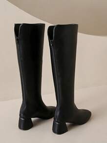 French Slim Thigh High Boots For Women, Genuine Leather High Heel Riding Boots, Fall/Winter 2024 Season