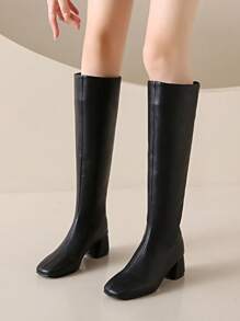 French Slim Thigh High Boots For Women, Genuine Leather High Heel Riding Boots, Fall/Winter 2024 Season