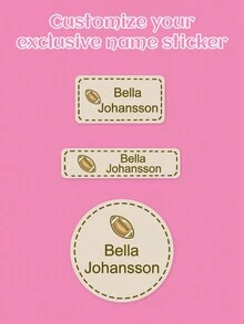 3件套（63张）定制球元素名称贴纸，个性化儿童防水贴纸，专为球类运动爱好者设计，适用于瓶子、午餐盒和学校用品上的定制标签名称贴纸 - 彩色 - 查看 3