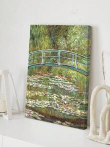 1入組帆布海報，克洛德莫內《睡蓮池上的橋》名畫復古藝術海報經典印刷家居牆壁裝飾客廳、臥室、牆壁裝飾、家居裝飾，無框 - 彩色 - 查看 8