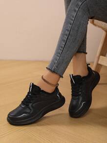 2024 Winter New Comfortable Lightweight Non-Slip Warm Work Shoes Construction Site Deodorization Ultra-Light Soft Sole Breathable Ultra-Light Work Shoes Women's Winter Warm Work Shoes - Black - View 5