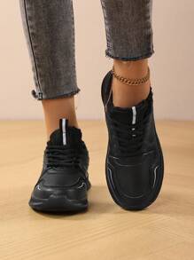 2024 Winter New Comfortable Lightweight Non-Slip Warm Work Shoes Construction Site Deodorization Ultra-Light Soft Sole Breathable Ultra-Light Work Shoes Women's Winter Warm Work Shoes - Black - View 4