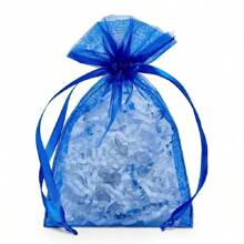 50 piezas/paquete, 25 colores, 7 tamaños, Bolsas de organza de malla de nailon transparente con cordón de alta calidad, bolsas para empaquetar joyas, bolsas de regalo, bolsas para jabón, bolsas para obsequios de boda, bolsas para caramelos, bolsas de almacenamiento, bolsas protectoras para frutas, adecuadas para Navidad, boda, fiesta y vacaciones, Día de San Valentín