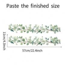 清新绿色植物和藤蔓墙贴，贴纸，墙贴花，乙烯基贴花，用于家居装饰，春季装饰品，让您的家焕然一新，节日装饰贴纸礼物生日毕业厨房装饰 - 彩色 - 查看 10
