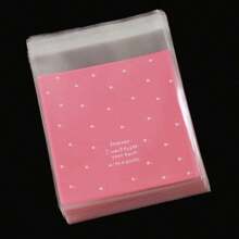 100个圣诞绿红圆点自封袋10*10cm烘焙包装袋新鲜圆点自封袋月饼礼品面包食品包装袋 - 綠色 - 查看 4