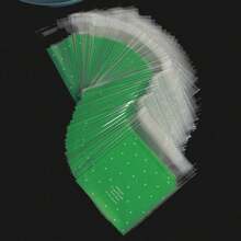 100个圣诞绿红圆点自封袋10*10cm烘焙包装袋新鲜圆点自封袋月饼礼品面包食品包装袋 - 綠色 - 查看 1