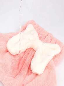 1pc Super Absorbent Quick-Drying Coral Fleece Hat, Thickened Turban Shower Cap. - Multicolor - View 6