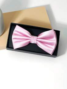 1 件男士高品质双层可折叠纯色领结，送给男朋友/父亲的节日礼物，多种颜色，休闲时尚配饰 - 彩色 - 查看 20