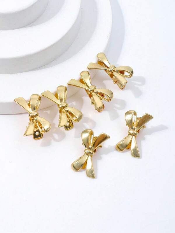 6 lazos de unicolor, brillantes y lindos, elegantes y gráciles, clips para el cabello de aleación de zinc aptos para uso diario en todas las estaciones, pinzas para el cabello, ganchos para el cabello, pasadores para el cabello