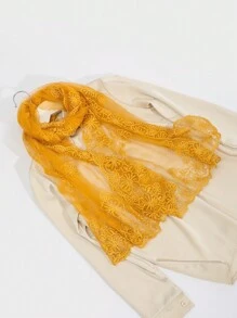 1件装女士多色花卉刺绣手工蕾丝围巾，时尚甜美，适合春夏秋季，可作披肩、头饰或配饰，情人节礼物之选。 - 彩色 - 查看 25