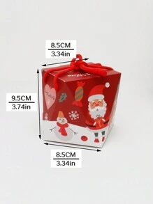 5pcs/10pcs Christmas Gift Box, Cartoon Christmas Apple Box, Portable Gift Box, Suitable For Party & Holiday Christmas Christmas DecorChristmas Decorations Christmas Bags Christmas Gifts Christmas Christmas Decorations Christmas Pajamas Christmas Gifts Christmas Decor - Paper - View 8