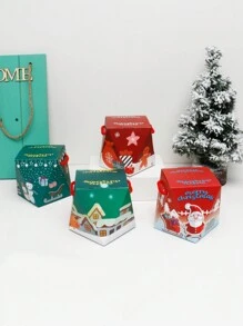 5pcs/10pcs Christmas Gift Box, Cartoon Christmas Apple Box, Portable Gift Box, Suitable For Party & Holiday Christmas Christmas DecorChristmas Decorations Christmas Bags Christmas Gifts Christmas Christmas Decorations Christmas Pajamas Christmas Gifts Christmas Decor - Paper - View 7