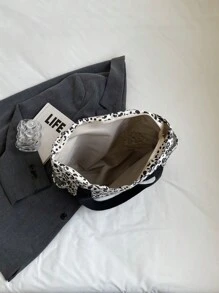Bolso de mano minimalista y versátil de unicolor, diseño casual con bloques de color, gran bolso de hombro - Blanco - Ver 5