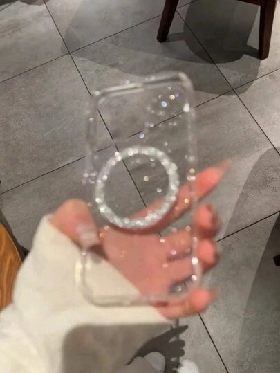 Y2K Magnetic Wireless Charging Transparent Big Hole 2.0mm Thick Super Shiny Glitter Starry Sky Glitter Full Coverage Anti-Drop Phone Case, Minimalist Design Compatible With IPhone 11/12/13/14 Pro Max/Xs/Xr/11 Pro/11 Pro Max/12 Pro/12 Pro Max/13 Pro/13 Pro Max/7 Plus/14 Pro/14 Pro Max/14 Plus/7 Plus/8 Plus/8/Se2