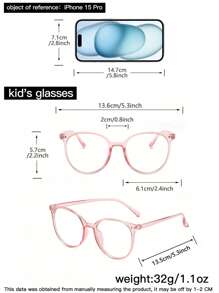 3副适合12-16岁青少年的方形无度数眼镜，适合日常佩戴