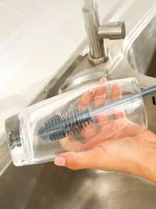 1 bình nước PC dung tích lớn 2L hoặc 750ml hoặc 280ml, cốc đựng nước có ống hút di động dùng cho thể thao và thể hình, dùng trong nhà và du lịch ngoài trời - bột ba màu - Xem 13