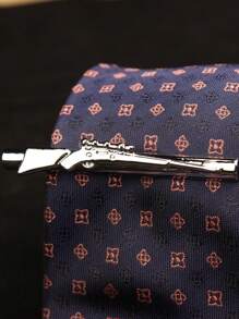 1入獨特的朋克武器形狀領帶夾，男士領帶配飾 - 銀色 - 查看 36