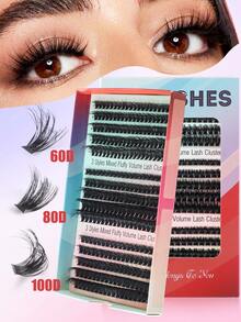 CMAYOME DIY Fluffy Lash Extension Kit - 290pcs 10mm-18mm 60D To 100D Full Range Of Lengths Available, Natural To Voluminous Styles Customizable, Create Homemade Makeup Looks For Daily Wear To Party Events - Black - View 4
