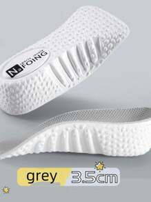 7cm Invisible Height Increasing Insoles For Men & Women, Comfortable For Sports Shoes - Grey - View 7