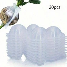 10/20pcs Plant Root Grow Box, Reusable No Damage High Pressure Breeding Ball Plant Root Grafting Device Box For Plant Quick Breeding Air Layered Pods