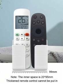 1pc Big Punch-Free Mobile Phone Holder Wall Mount Stand Remote Control Organizer Storage Box Charging Bedside Container Rack