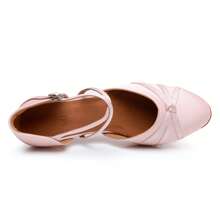 Zapatos de baile latino para mujer, para salsa, tango y vals, con tacón de 5/7 cm (talla 34-41 UE). - Tacón rosa de 5 cm. - Ver 3