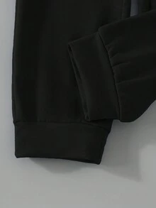 4 piezas/Conjunto de ropa de primavera y otoño para niños - Tela elástica cómoda, sudadera con capucha estampada con coches de dibujos animados y pantalón cargo, lavable a máquina - Multicolor - Ver 6