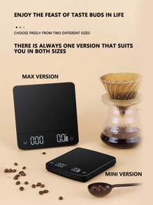 1 件高品质黑色防水多功能厨房电子秤数字咖啡秤带计时器，高精度厨房烹饪秤，意大利手持式咖啡秤，用于冲泡和滴滤咖啡的 Type-C 充电咖啡秤，带剥离功能的 LED 隐形大屏幕，Type-C 高速充电端口 - 彩色 - 查看 10