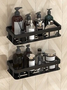 1入組掛壁式免打孔收納架