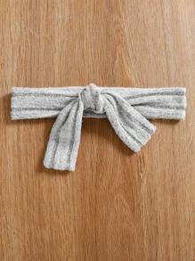 少女卡通刺绣罗纹长袖连帽连衣裙和打底裤套装 - 灰色 - 查看 8