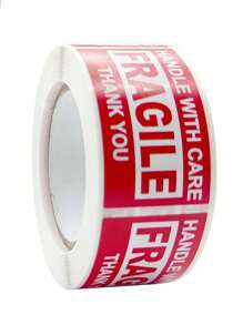 1 pieza Etiqueta de advertencia de frágil Pegatina de cobre autoadhesiva antifalsificación para artículos frágiles, Navidad - Multicolor - Ver 9