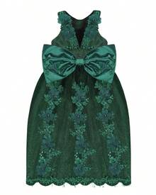 Maylin Romina Girl's Long Party Dress - Dark Green - View 2