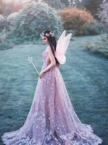 1 buc Aripi de Zână pentru Femei Costume de Halloween, Aripi de Înger cu Fluture Sclipitor, Costume de Cosplay, Favorită pentru Petrecere