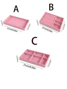 Set de 3 bandejas de almacenamiento de joyas, bandejas expositoras de joyas - Multicolor - Ver 2
