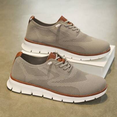 男士时尚针织透气舒适跑鞋，适合青少年夏季休闲、户外运动、度假旅行、毕业礼物或生日礼服配饰情人节创意