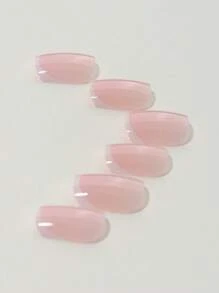 24Pcs/Set New Short Square Press-On Nails, Minimalist French Style Fashion Nail Kit Including 1 Scrubbing Strip And 1 Clear Gel Nail, White Gift Box Suitable For Girls Women Party Dance Wedding Birthday Daily Wear Nail Supplies Nails - Multicolor - View 7