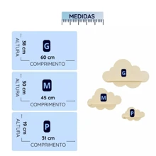 Trio Of Cloud Model Niches In MDF Baby Room Shelf - 黃色 - 查看 2