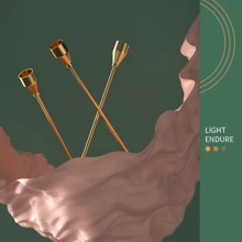 3 szt./zestaw europejski styl woskowy świecznik, romantyczna dekoracja stołu przy świecach, dekoracja ślubna, galwanizowana