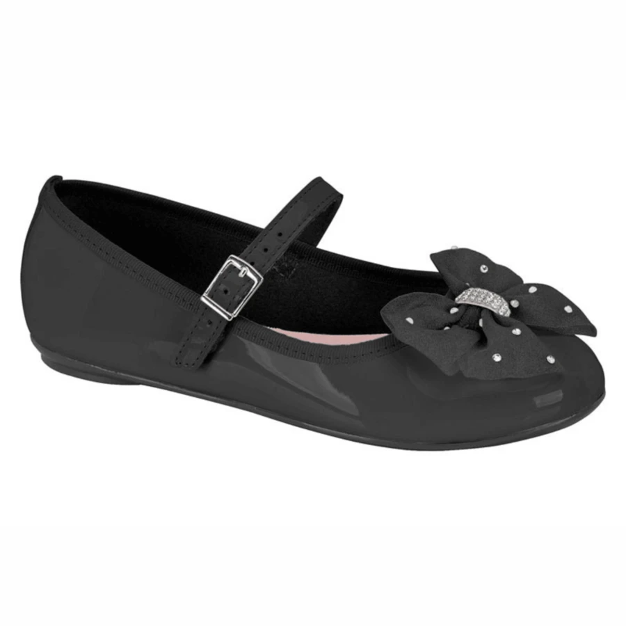 Molekinha Women's Children's Ballerina Shoes Bow Fashion Comfort - màu đen - Xem 1
