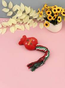 Serie navideña Regalos para amantes de gatos/perros y suministros para mascotas de mamá de perro/gato. Muñeco de peluche masticable con diseño de cachorro de dibujos animados, duradero y resistente para mordisquear, para uso exclusivo de amantes de gatos/perros y mamás de perros/gatos.