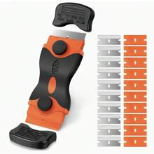 Raspadores de cuchillas de plástico / metal para la ventana del automóvil, limpieza de película de vinilo, vidrio adhesivo y herramienta removedora de polvo de cerámica