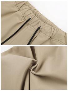 1pc Multi-Pocket Cargo Pants For Men, Casual, Lightweight, Suitable For Commuting, Outdoor, Hiking, Sports, Jogging, Fitness, Streetwear, Beach Vacation, Daily Wear, Slim Fit, Ankle Length, Solid Color, Spring/Summer