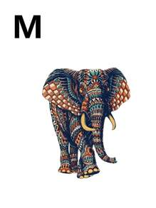 1pc Asymmetrical Shaped Wooden Elephant Puzzle, Adult Leisure Game Toy, Great Gift For Family, Friends, Christmas, Puzzle, Elephant, Wooden Puzzle,Puzzles>Adult,Adult Games>Adults Puzzles,1000 Pieces Jigsaw